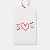 Schattigee animate hart konijntje cadeaulabel (Achterkant)