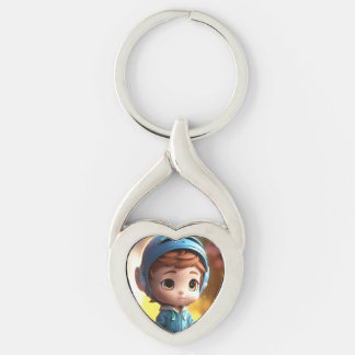"Schattigee Animated Boy Sleutelhanger" Sleutelhanger