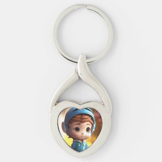 "Schattigee Animated Boy Sleutelhanger" Sleutelhanger (Voorkant)
