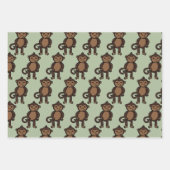 Schattigee Animated Monkey Designer Print Kinder Inpakpapier Vel (Voorkant 2)