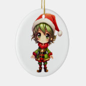Schattigee Anime Elf Keramisch Ornament (Rechts)