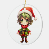 Schattigee Anime Elf Keramisch Ornament (Links)