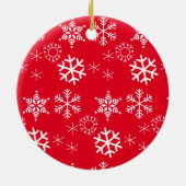 Schattigee Anime Elfen en Sneeuwvlokken Kerst Keramisch Ornament (Achterkant)
