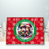 Schattigee Anime Elves Kerstmis gepersonaliseerd Groot Cadeauzakje