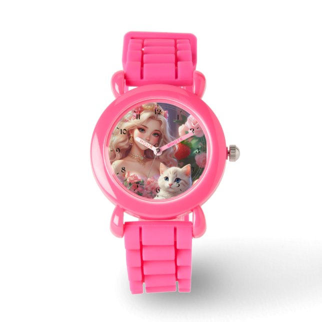 Schattigee anime eWatch Horloge (Voorkant)