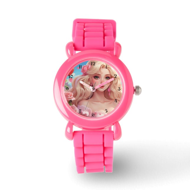 Schattigee anime eWatch Horloge (Voorkant)