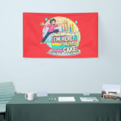 Schattigee Anime Eyes Verjaardagstaart Liefhebber Spandoek (Beurs)