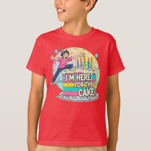 Schattigee Anime Eyes Verjaardagstaart Liefhebber T-shirt