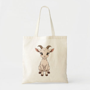 Schattigee anime geit met grote ogen tote bag