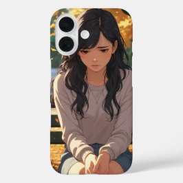 Schattigee Anime Girl iPhone 16 Hoesje – Stijlvoll