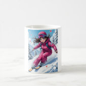 Schattigee Anime Girl Skiing | Winter Sports Koffiemok (Center)