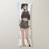 Schattigee Anime Girl Urban Style Lichaamskussen (Achterkant (Verticaal))