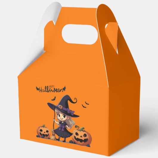 Schattigee, anime Halloween heks Bedankdoosjes (Voorkant)