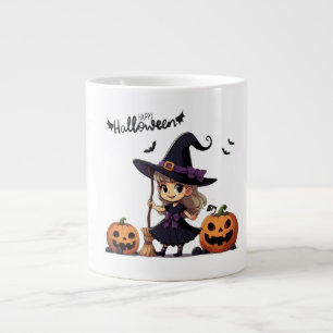Schattigee, anime Halloween heks Grote Koffiekop