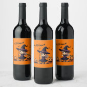 Schattigee, anime Halloween heks Wijn Etiket (Flessen)