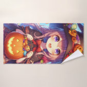Schattigee anime Halloween Witch Badhanddoek (Badhanddoek)