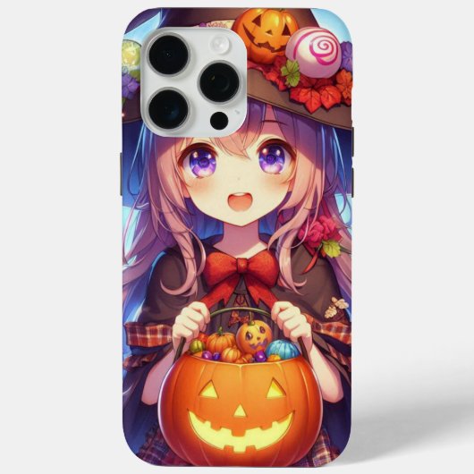 Schattigee anime Halloween Witch Case-Mate iPhone Case (Achterkant)