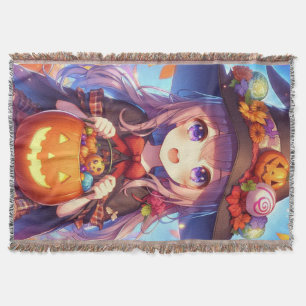 Schattigee anime Halloween Witch Deken
