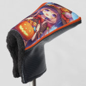 Schattigee anime Halloween Witch Golfheadcover (3/4 voorkant)