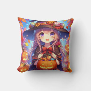 Schattigee anime Halloween Witch Kussen