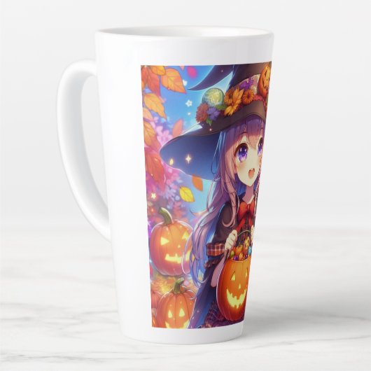Schattigee anime Halloween Witch Latte Mok (Linkerhoek)