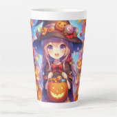 Schattigee anime Halloween Witch Latte Mok (Voorkant)