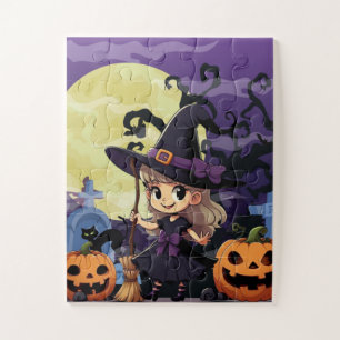 Schattigee anime Halloween Witch Legpuzzel