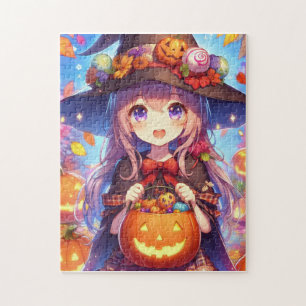 Schattigee anime Halloween Witch Legpuzzel