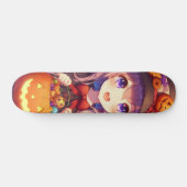 Schattigee anime Halloween Witch Persoonlijk Skateboard (Horizontaal)
