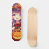 Schattigee anime Halloween Witch Persoonlijk Skateboard (Voorkant)