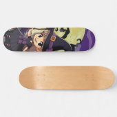 Schattigee anime Halloween Witch Persoonlijk Skateboard (Horizontaal)