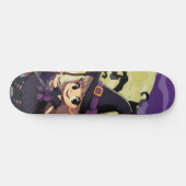 Schattigee anime Halloween Witch Persoonlijk Skateboard (Horizontaal)