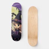 Schattigee anime Halloween Witch Persoonlijk Skateboard (Voorkant)