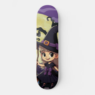 Schattigee anime Halloween Witch Persoonlijk Skateboard
