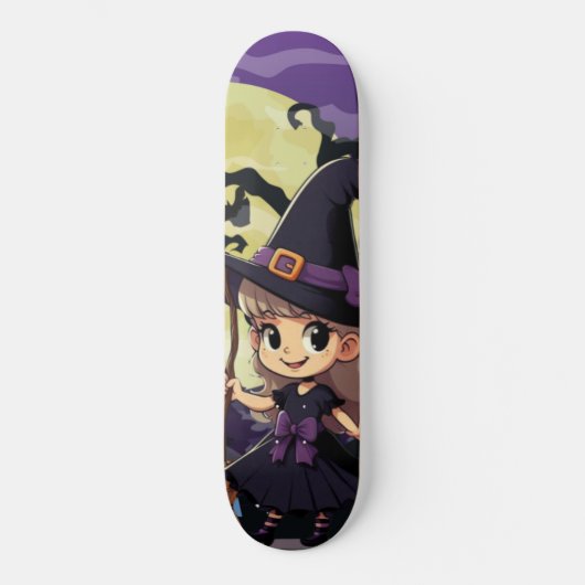 Schattigee anime Halloween Witch Persoonlijk Skateboard (Voorkant)