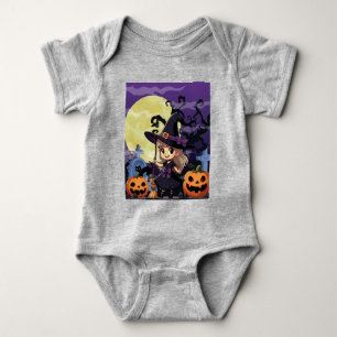 Schattigee anime Halloween Witch Romper
