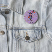 Schattigee anime Halloween Witch Ronde Button 5,7 Cm (In situ)