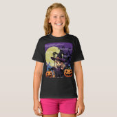 Schattigee anime Halloween Witch T-shirt (Voorkant volledig)