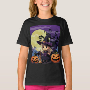 Schattigee anime Halloween Witch T-shirt