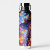 Schattigee anime Halloween Witch Waterfles (Voorkant)