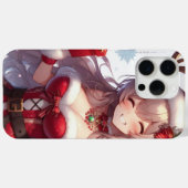 Schattigee anime kerst meisje Case-Mate iPhone case (Achterkant (horizontaal))