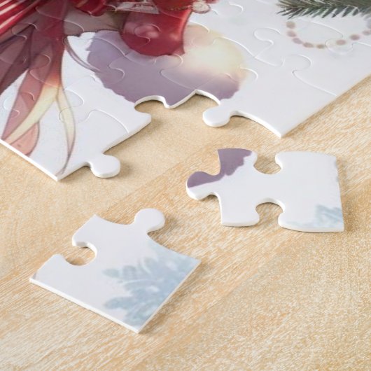 Schattigee anime kerst meisje legpuzzel (Zijkant)