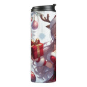 Schattigee anime kerst meisje thermosbeker (Gedraaid links)