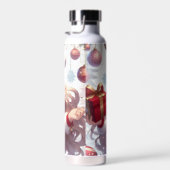 Schattigee anime Kerstmis meisje Water Bottle Waterfles (Rechts)