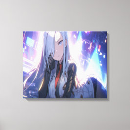 Schattigee anime kunst. canvas afdruk
