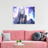 Schattigee anime kunst. canvas afdruk (Insitu (Woonkamer))
