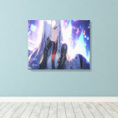 Schattigee anime kunst. canvas afdruk (Insitu (Houten vloer))