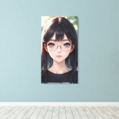 Schattigee anime kunst. canvas afdruk (Insitu (Houten vloer))