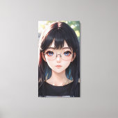 Schattigee anime kunst. canvas afdruk (Voorkant)