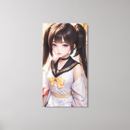 Schattigee anime kunst. canvas afdruk (Voorkant)